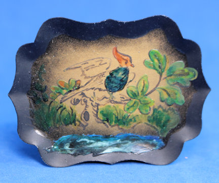 Tray - hand painted metal