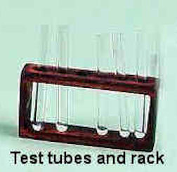 Chemistry - test tubes & rack - Click Image to Close