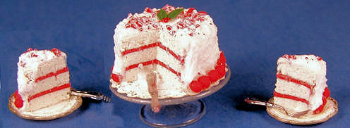 Cake - candy cane sprinkles with slices