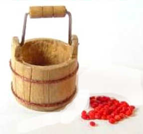 Berry bucket with berries