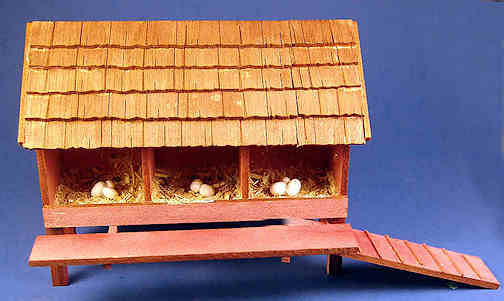 Chicken coop - red - Click Image to Close
