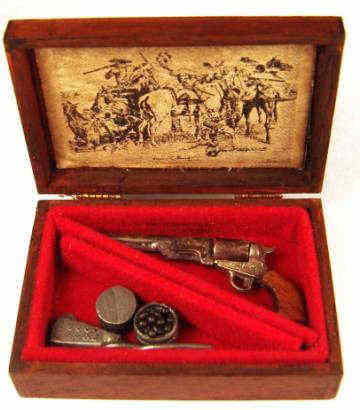 Cap and ball pistol with case