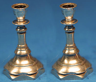 Candlesticks- pair brass