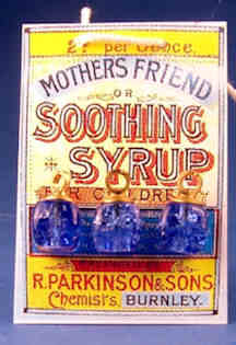 "Mother's Soothing Syrup" display
