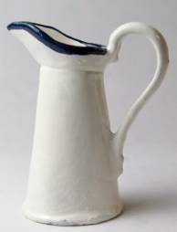 Water jug - white enamel