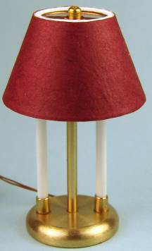 Desk lamp - burgundy shade