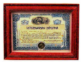 Veterinarian diploma