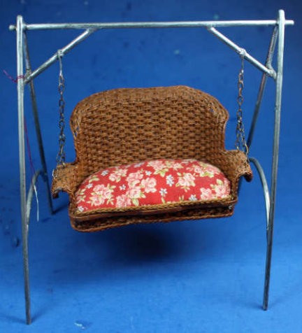 (image for) Porch swing and stand - wicker