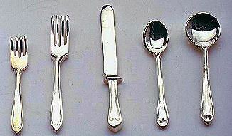 Cutlery - 5 place setting - sterling silver