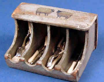 (image for) Cutlery box & cutlery - distressed