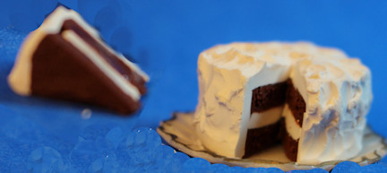 (image for) Cake and slice - vanilla icing