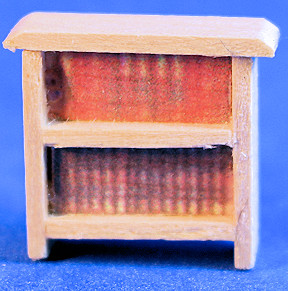 (image for) Bookcase with faux books - `1/4 scale