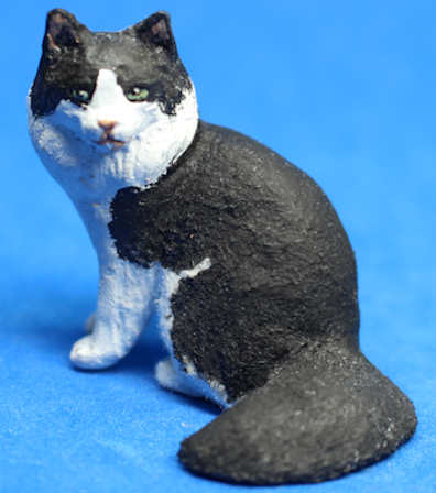 (image for) Cat black and white sitting
