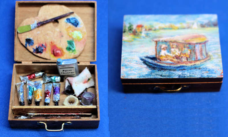 (image for) Art box - painted lid, filled