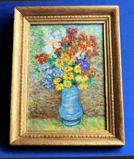 Painting Daisies and Anemonies In A Blue Vase (image for) Painting Daisies and Anemonies In A Blue Vase