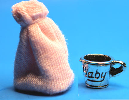 (image for) Baby set - mug and pink cap
