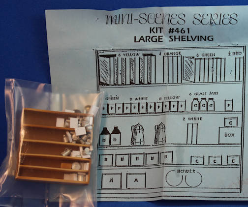 (image for) Shelf and canned goods. 1/2 scale. Kit