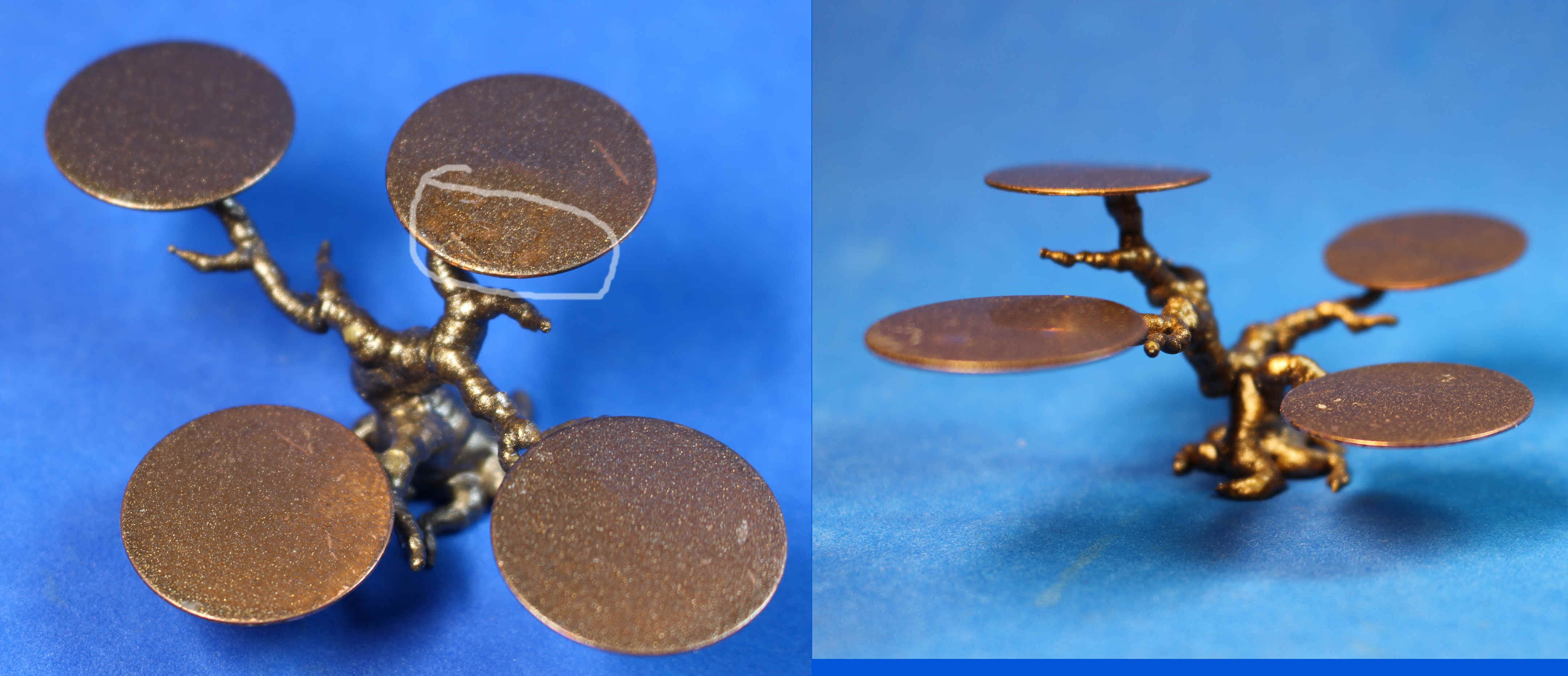 (image for) Enchanted forest plant or cake stand - some damage to finish