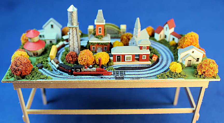 Model train set -New England town - autumn