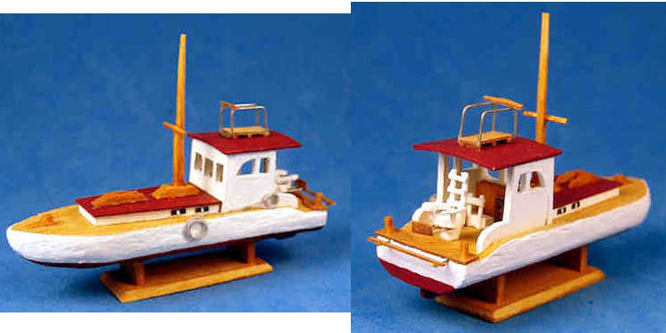 Model sport fishing boat