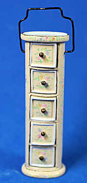 (image for) Sewing stand - hand painted flowers