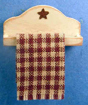(image for) Kitchen towel holder - white with barn-star