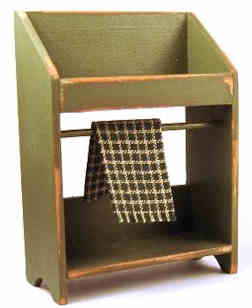 Wash stand & towel - olive