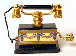 French style telephone - black