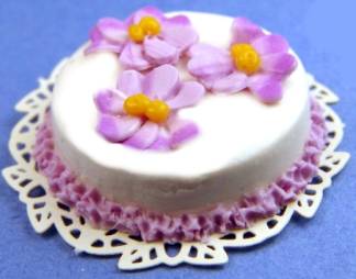 (image for) Lavender roses cake