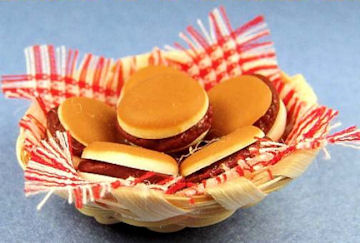 (image for) Basket of hamburgers