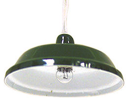 (image for) Hanging light - utility - green shade