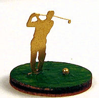 Golfer statue