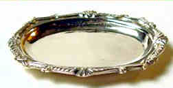 Oval sweet dish - sterling silver
