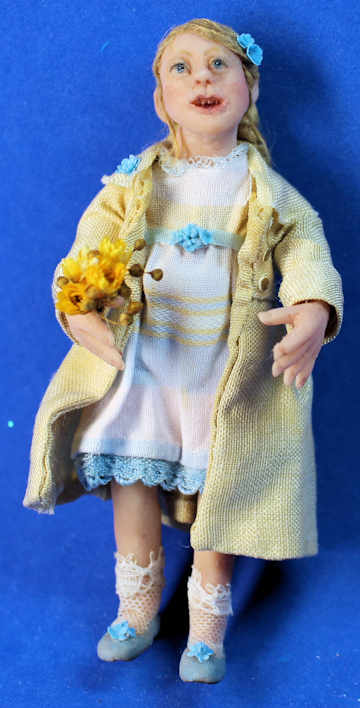 Doll- girl with flowers (image for) Doll- girl with flowers