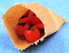 Tomatoes in paper bag