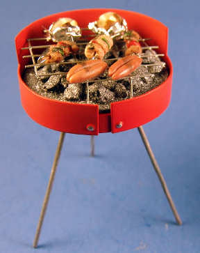 Barbecue grill filled - Click Image to Close