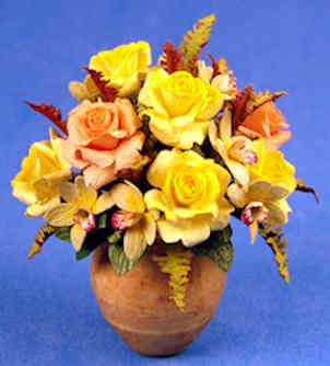 (image for) Tea roses, cymbidium orchids & ferns