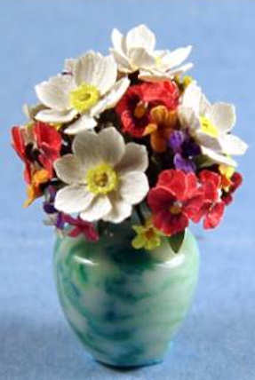 (image for) Flower arrangement - anemones, pansies, violets