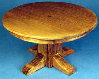 Craftsmans table - pedestal base - Click Image to Close