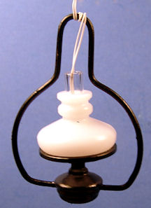 Hanging shop lamp - black metal