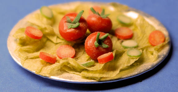 Salad platter - tudor style - Click Image to Close
