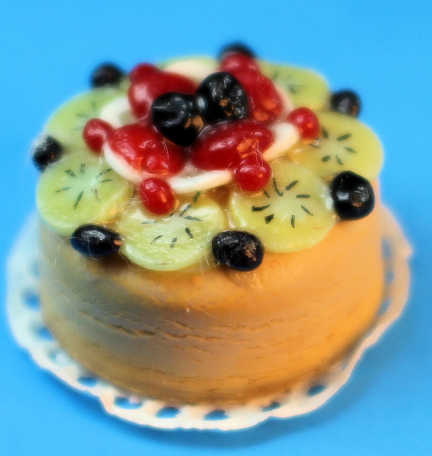 Kiwi topped cake