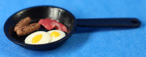 (image for) Eggs, bacon & sausage frying