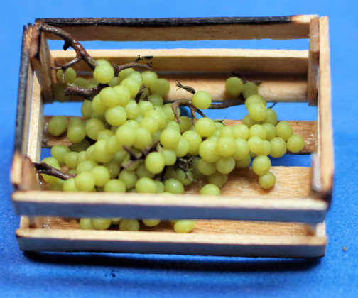 Crate of grapes - green