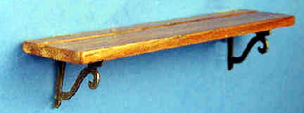 (image for) Shelf with brackets - cherry