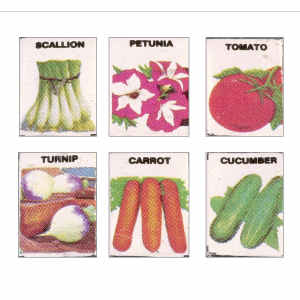 (image for) Seed packets - larger than 1/12 scale