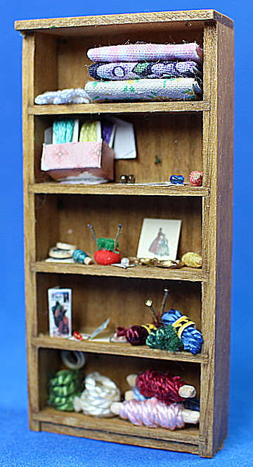 (image for) Sewing cabinet- filled - 1/2 scale