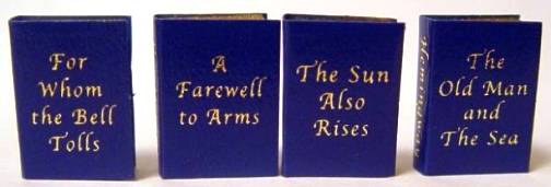 Hemingway book set- blue