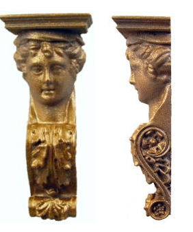 (image for) Wall bracket - woman - gold color