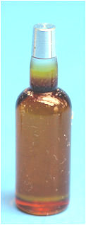 Wine bottle - amber with metal cap